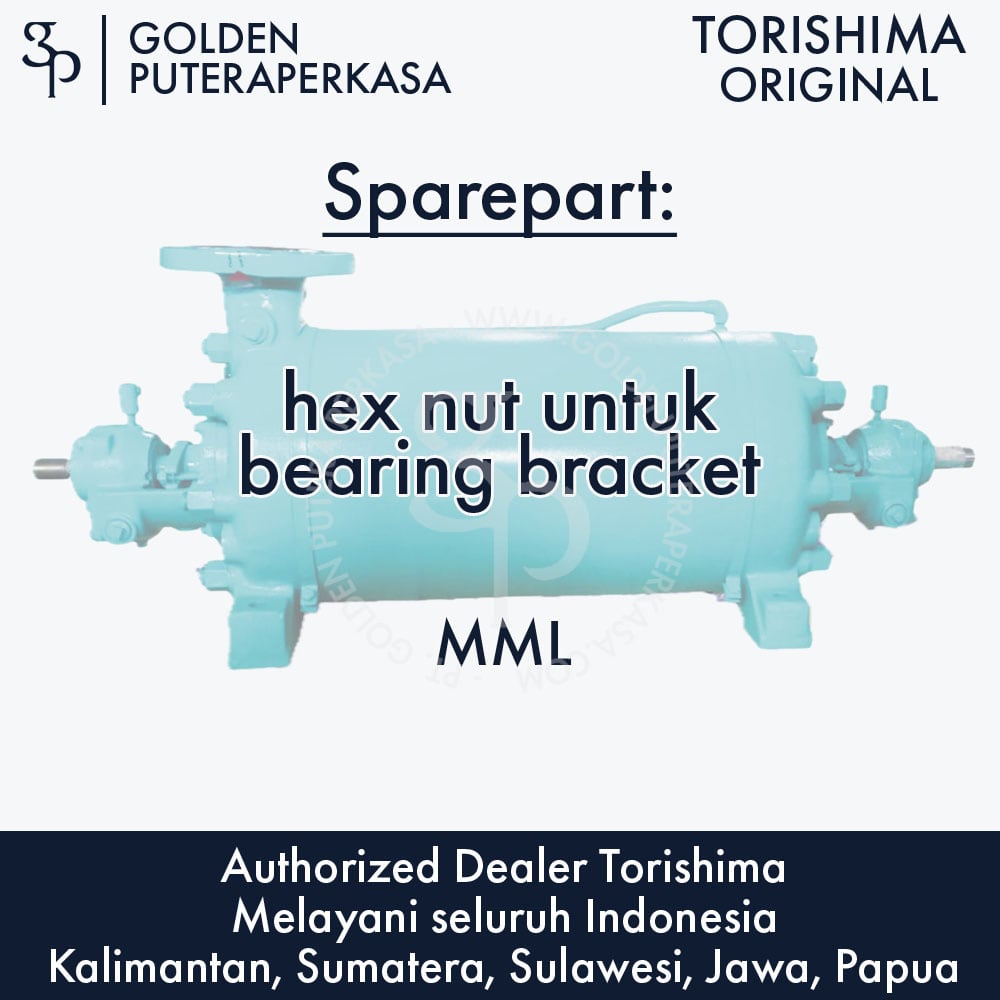 hex nut untuk bearing bracket untuk pompa MML Torishima Original Sparepart